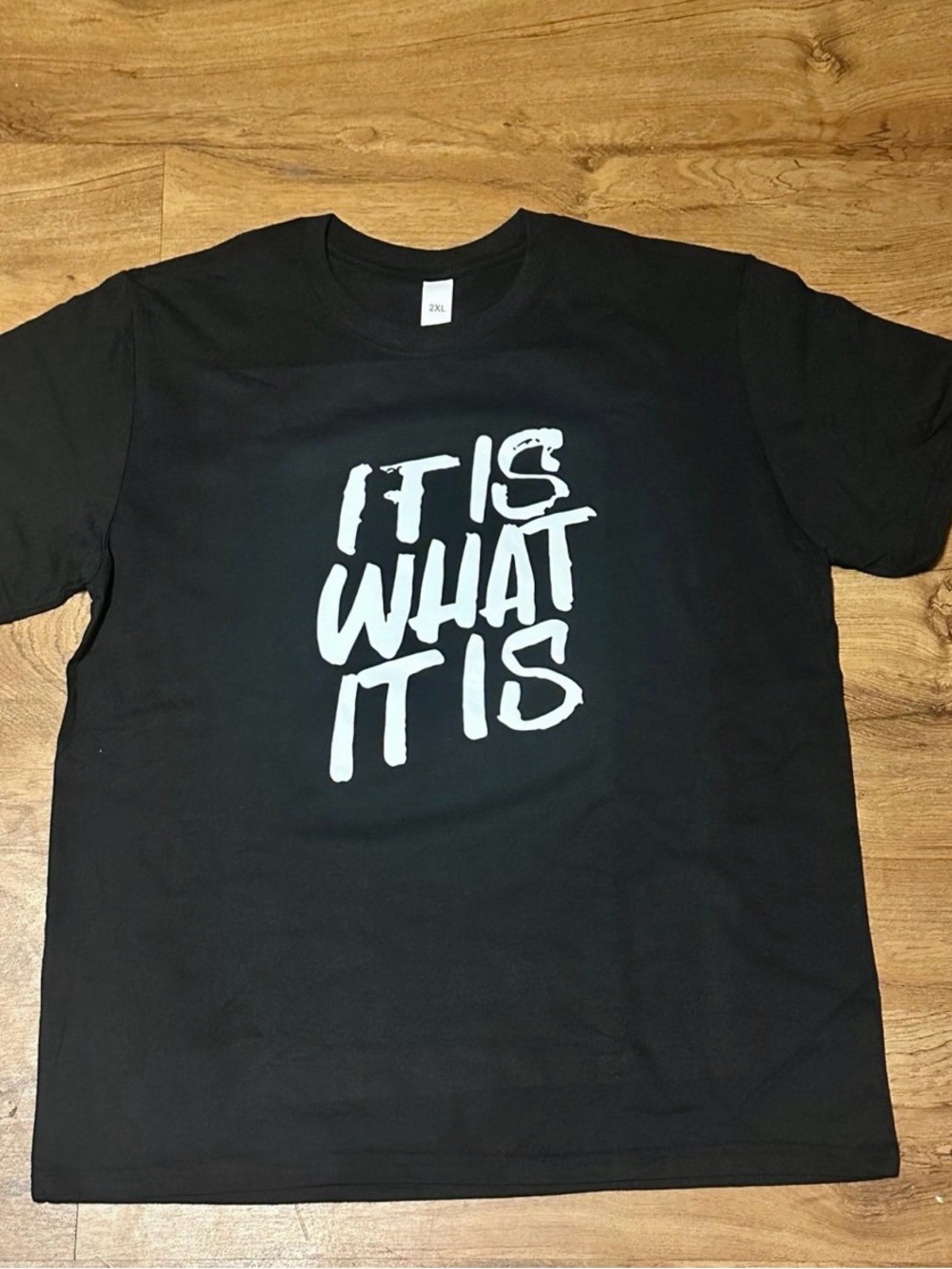 Men's Black Graphic Tee - 'It Is What It Is'